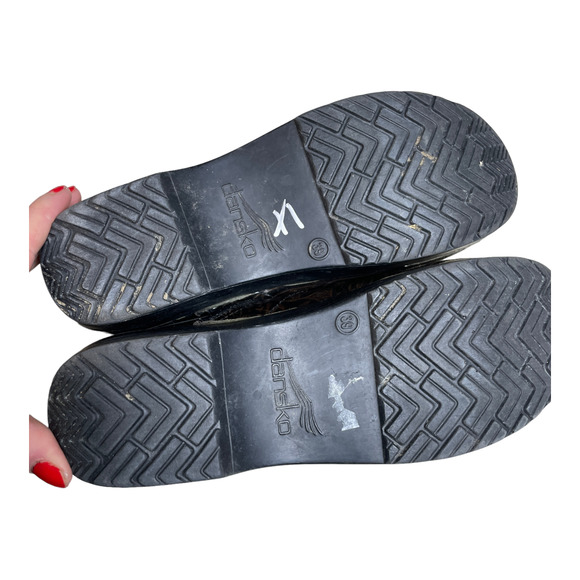 Dansko Professional Brown Tooled Floral Stamp Leather Clogs EU Size 39 US 8.5 - Picture 6 of 11